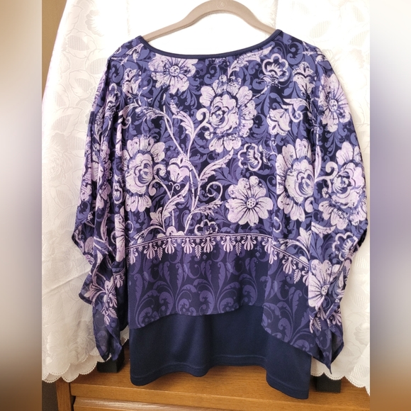 BUY 3, get 1 FREE (SEE DETAILS), Blair Purple Blouse Top (313) - Picture 2 of 6